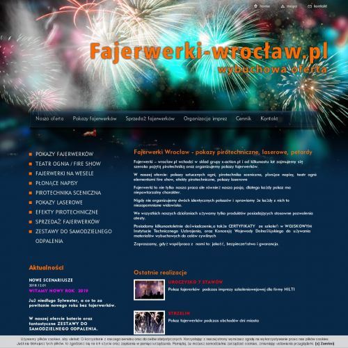 Wrocław - pirotechnika na wesele