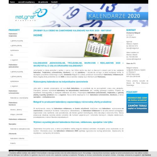 Kalendarze indywidualne w Gdańsku