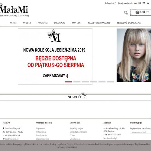 Odzież dziewczęca producent