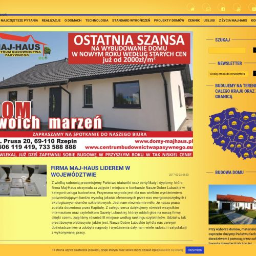 Zielona Góra - domy kanadyjskie całoroczne