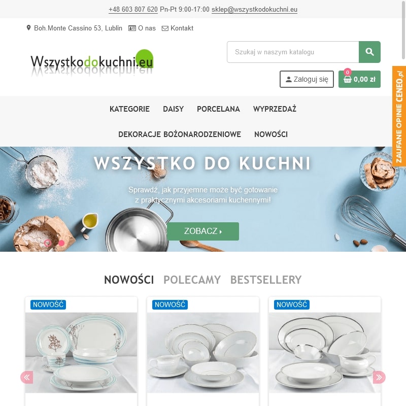 Porcelana ćmielów rococo złota linia