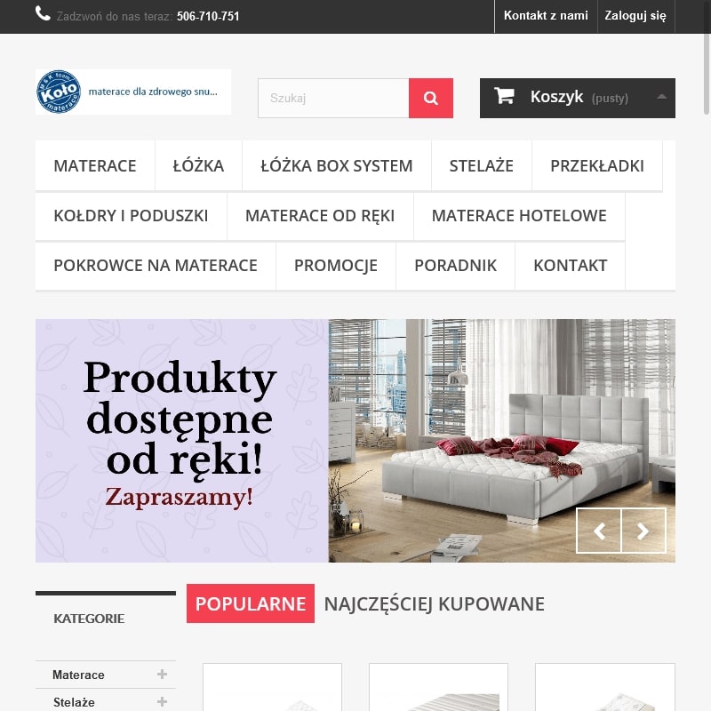 Koło - materac lateksowy 180x200