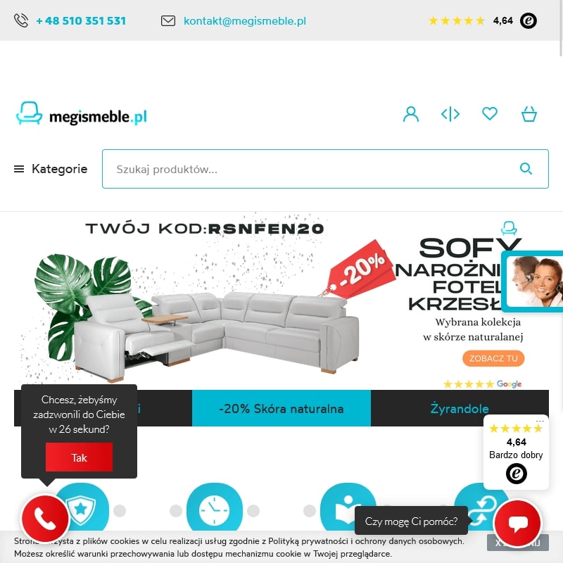 Sklep z meblami online w Piasecznie
