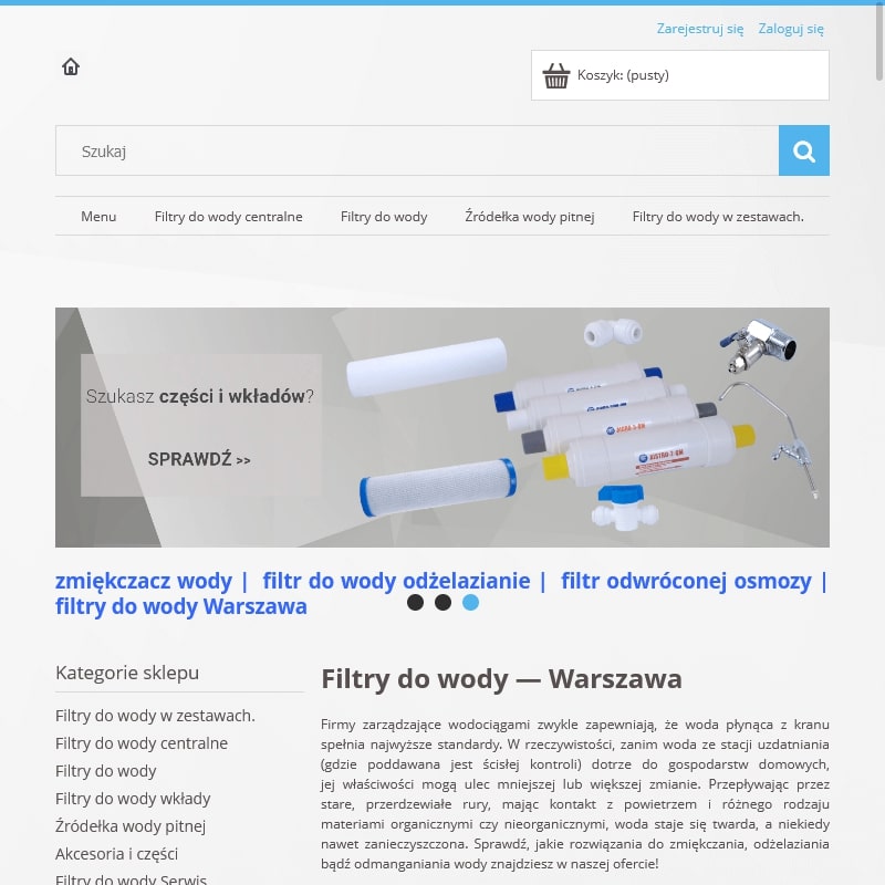 Filtry narurowe na cały dom w Warszawie