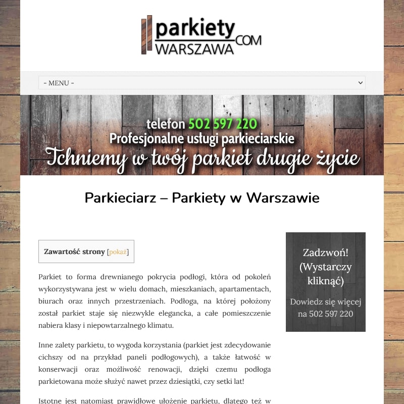 Dobry parkieciarz Warszawa