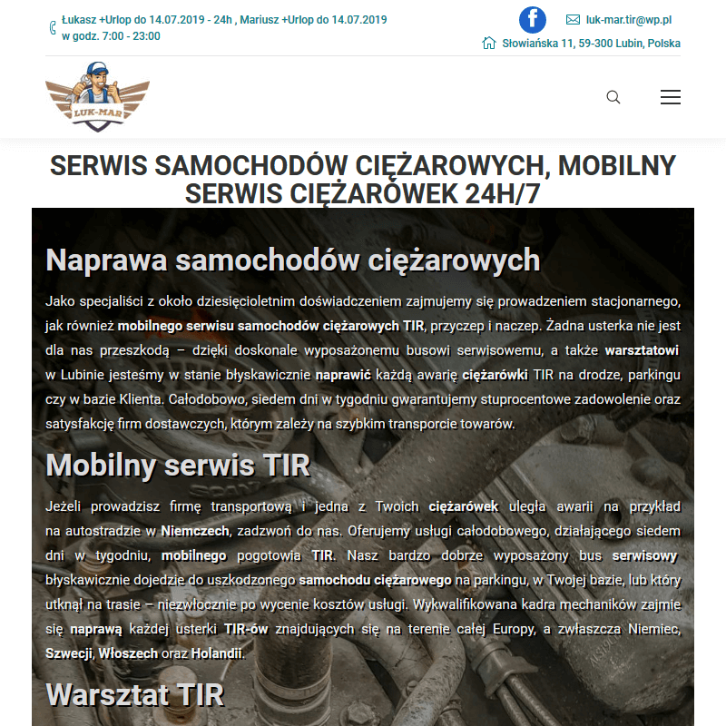 Lubin - mobilny serwis tir niemcy
