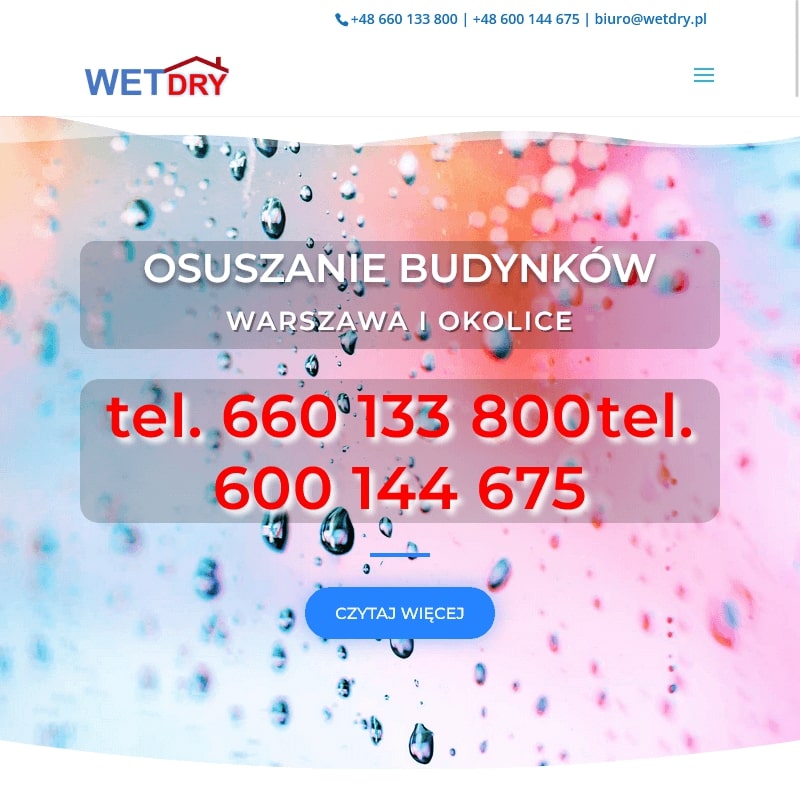 Osuszanie fundamentów - Warszawa